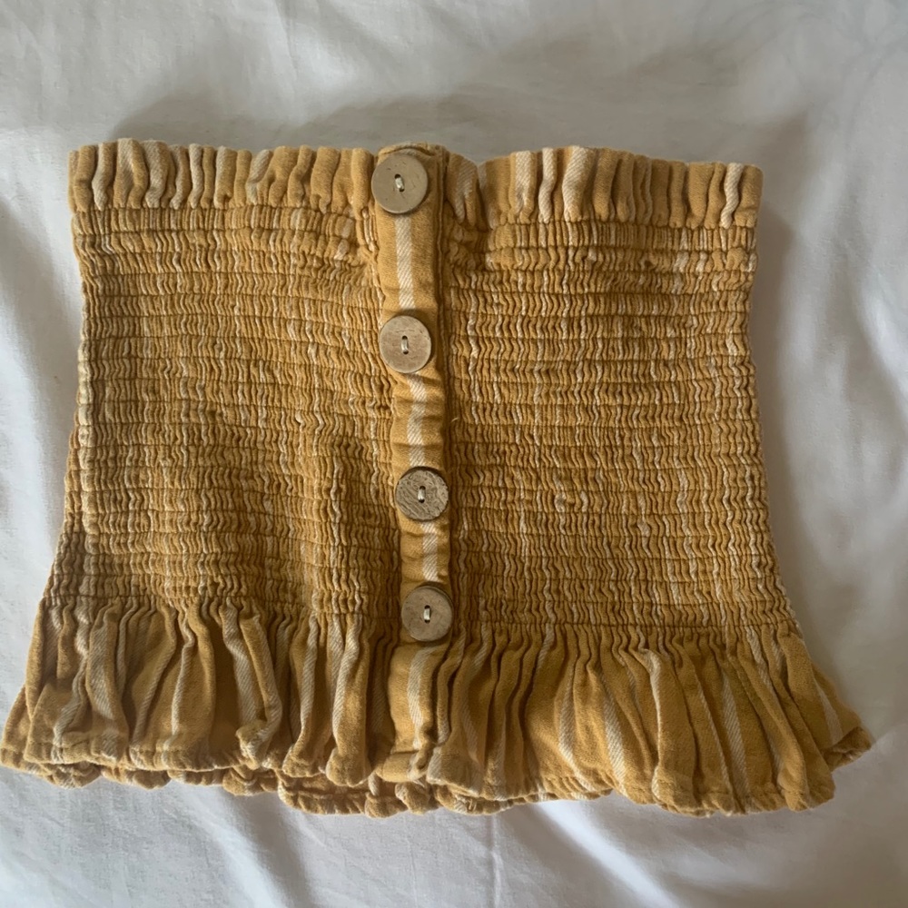 yellow bandeau top